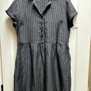 Pyne and Smith No.30 Dress Collar Gray Striped